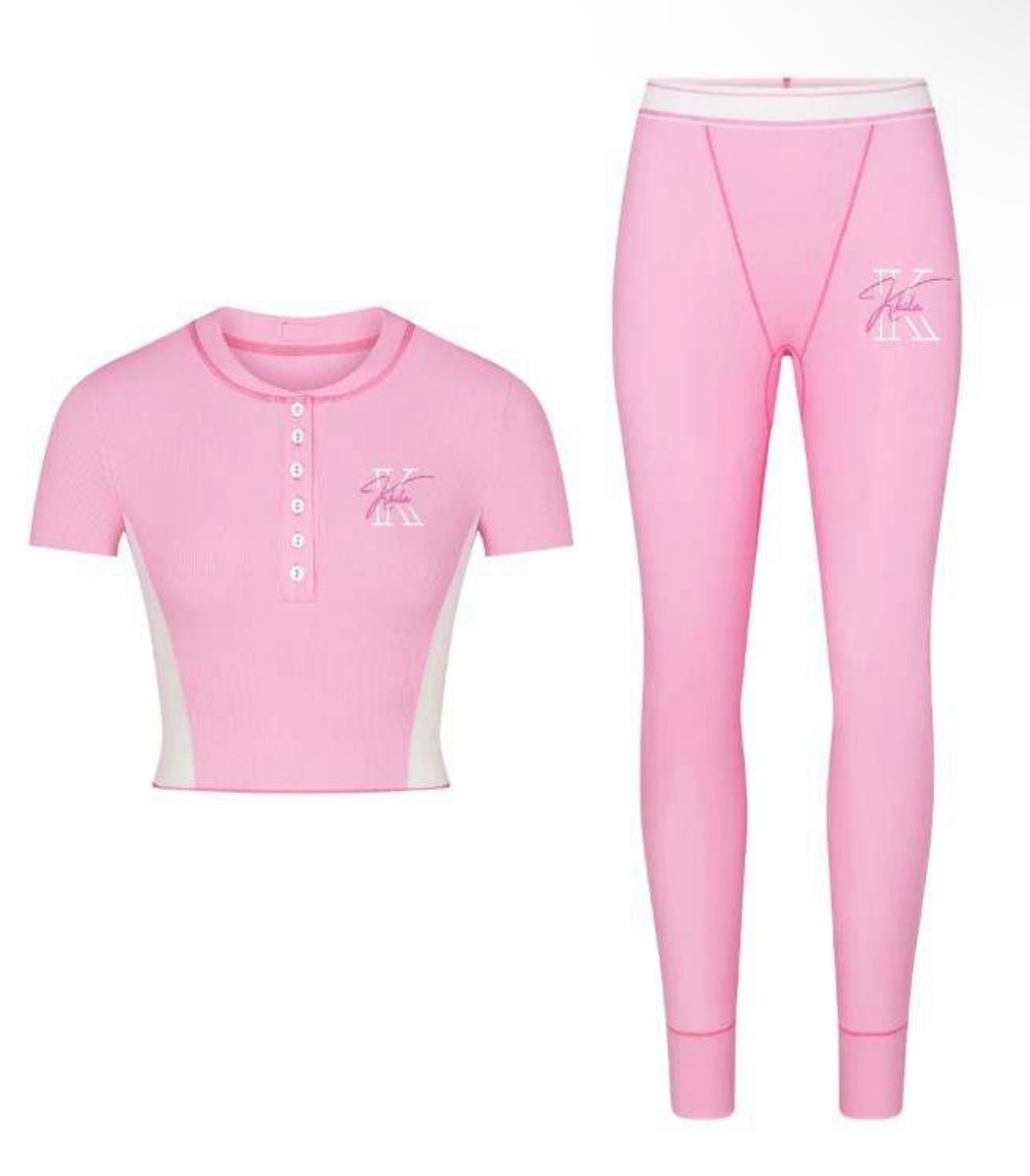 Kkila “Pink & White” Legging Set