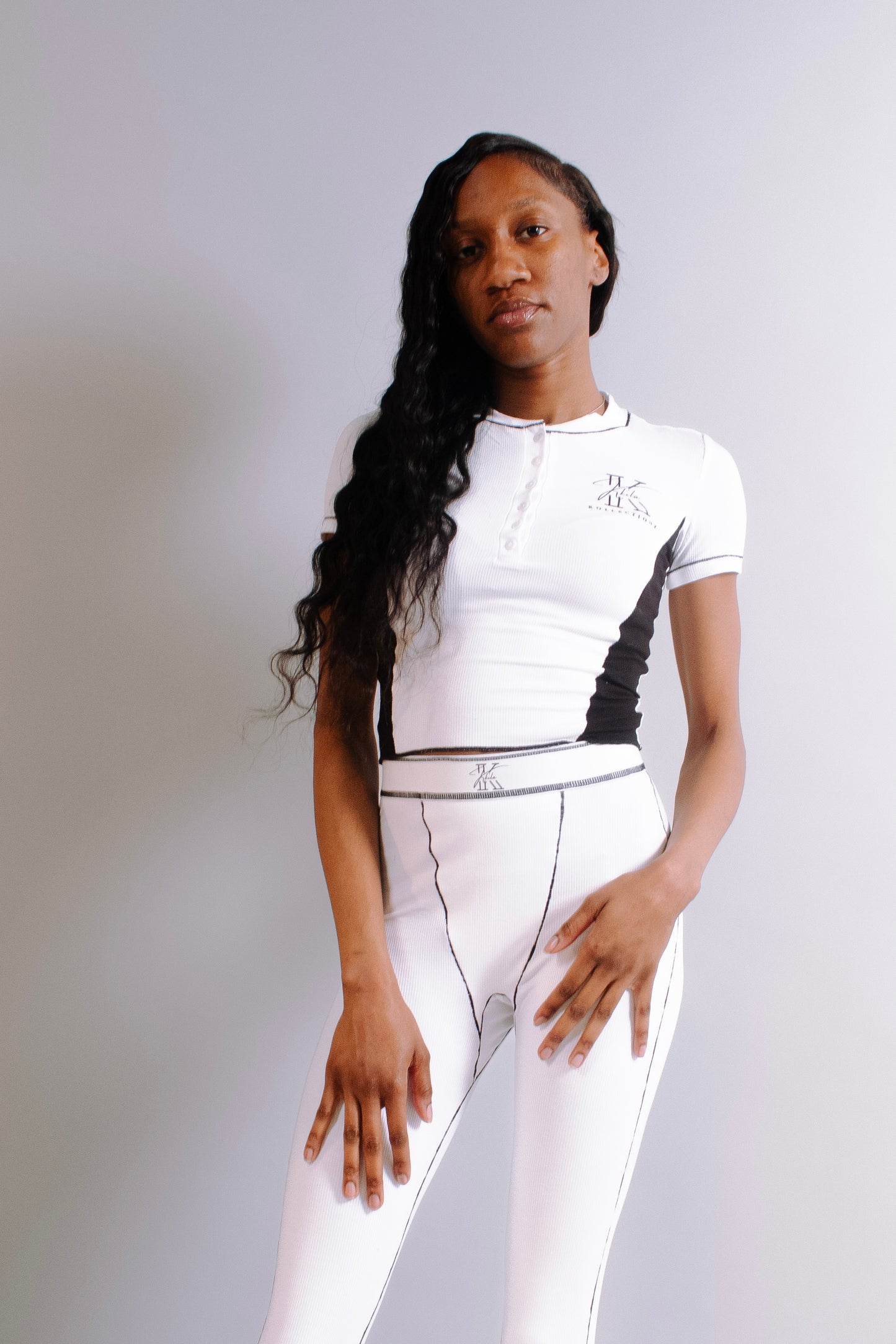 Kkila "White & Black" Legging Set