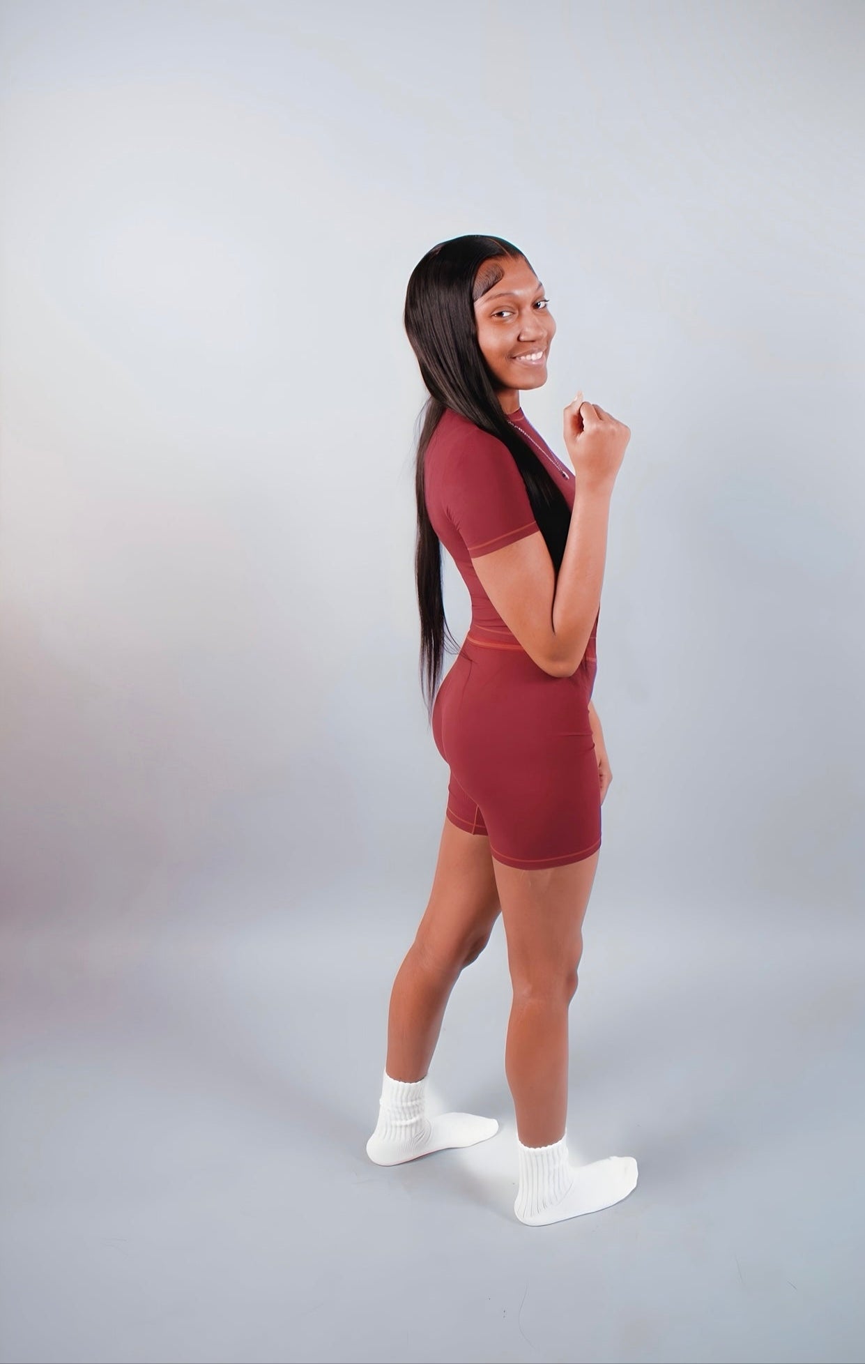 Kkila “Maroon” Short Set