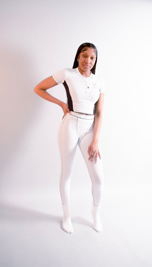 Kkila "White & Black" Legging Set